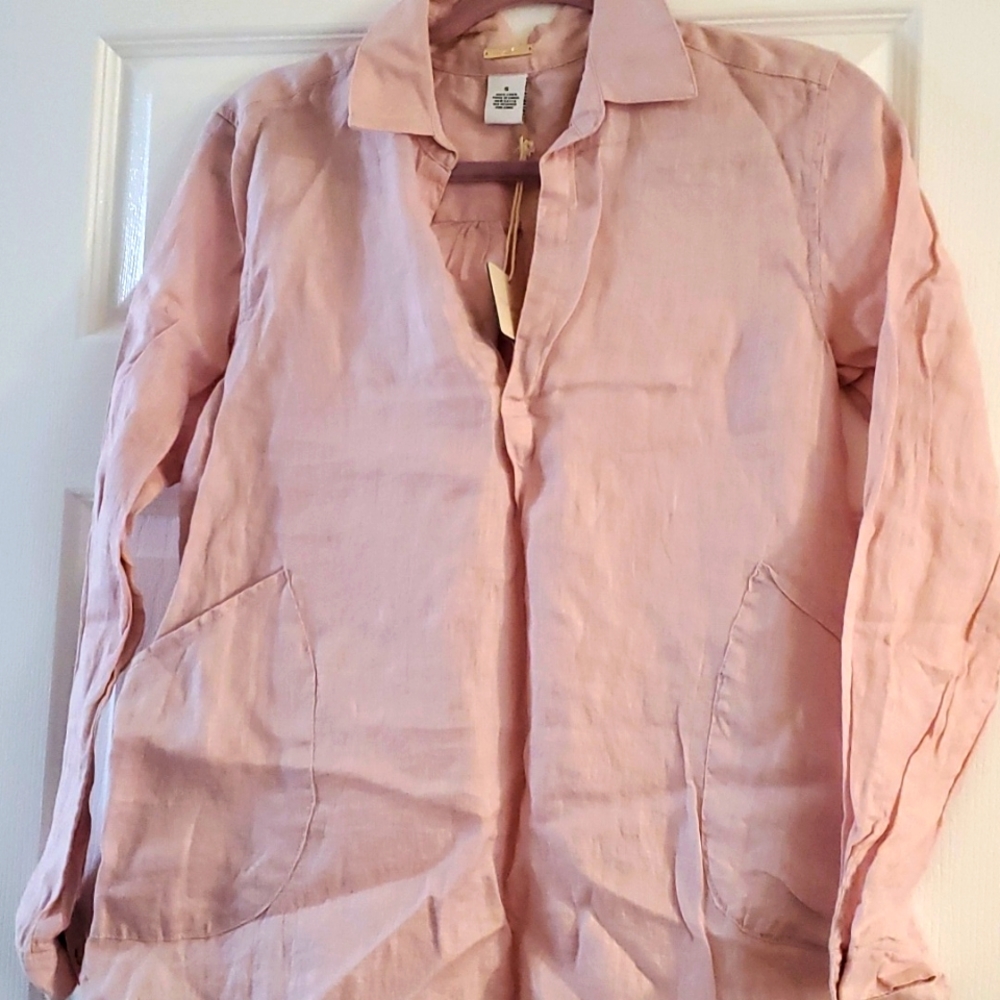 Magaschoni pink linen top